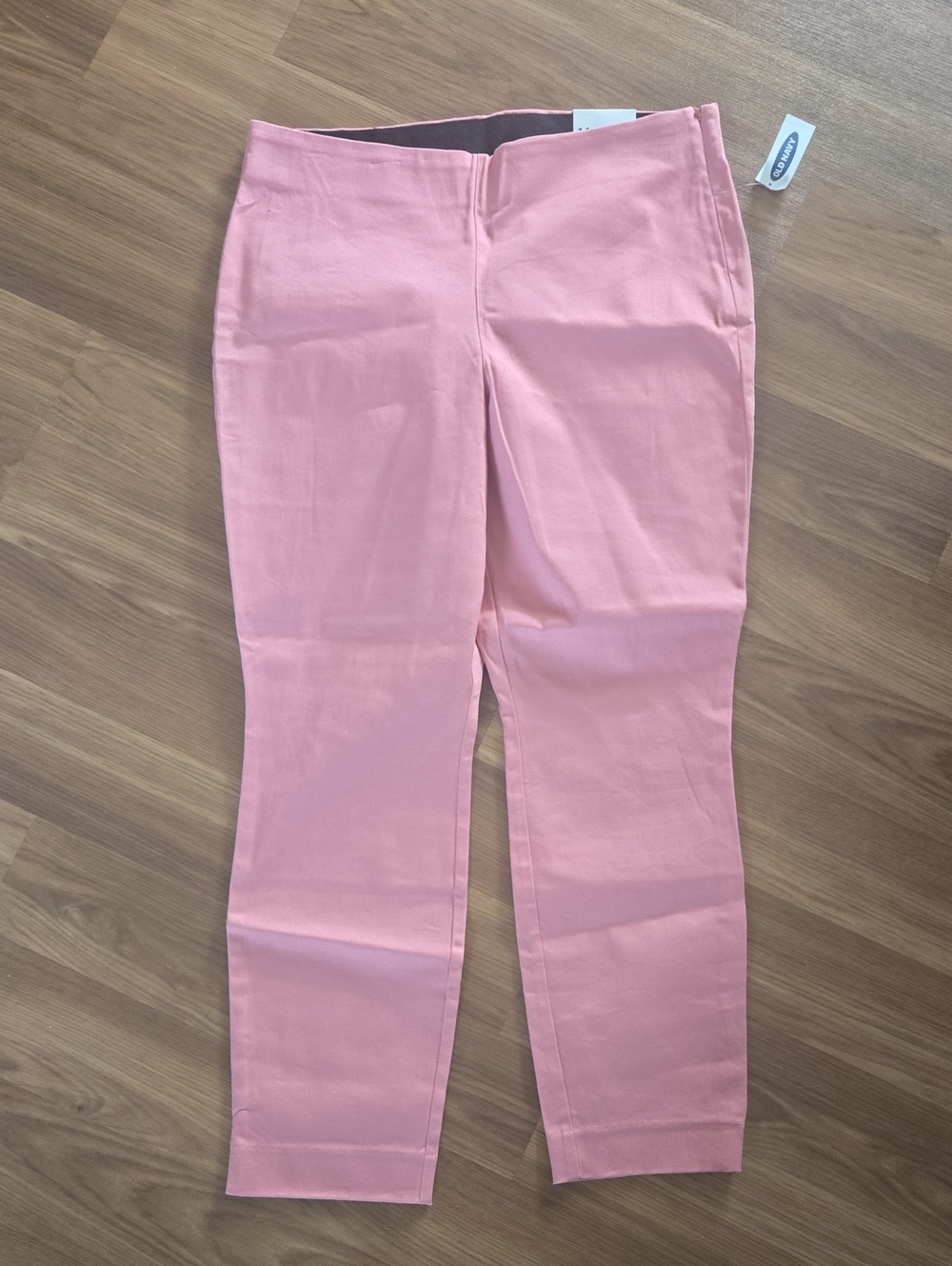 Old Navy Straight-Leg Pink Ankle Pants